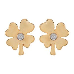 PAIGE NOVICK Clover Studs with a Center Stone(Original Price $950)
